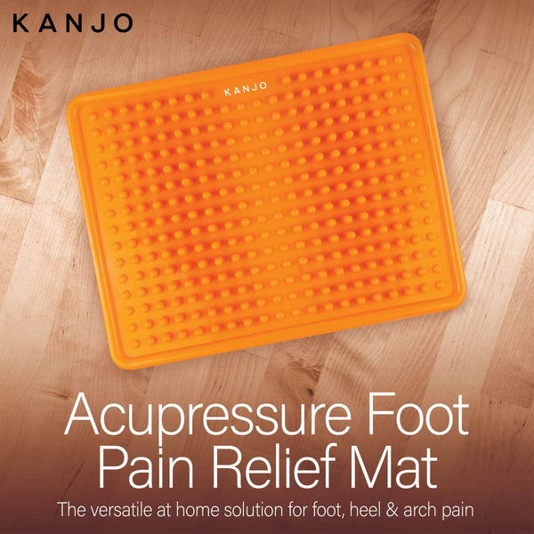 Kanjo FSA HSA Eligible Acupressure Foot Pain Relief Mat | Pressure Point Foot Massager for Plantar Fasciitis, Heel Pain & Arch Pain Relief | for