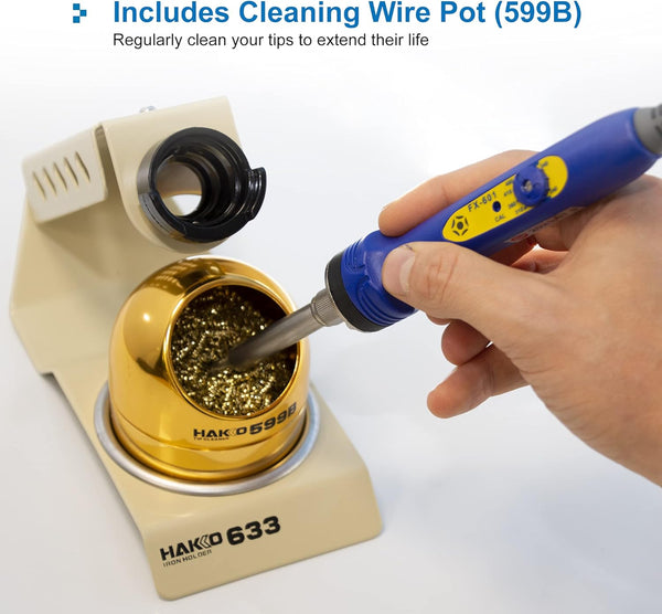 Hakko 633-01 â Soldering Iron Holder with 599B Tip Cleaner
