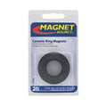 Ceramic Ring Magnets, 1.75" Outer Diameter, 0.865" Inner Diameter, 0.225" Thick (Pack of 2)
