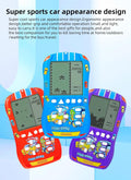 Sports Car Appearance Block Game Console Big Screen Built-In 23 Brick Games 824 Modes Adjustable Speed/Difficulty 70S/80S/90S Handheld Game Decice