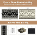 LILIOFFIC Outdoor Rugs - Reversible Mats, 5'X8' Plastic Straw Rug for Patio Waterproof, Indoor Outdoor Area Rug Carpet for Outside, RV,