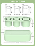 Ice Cube Tray for Tumbler Cup 30Oz-40Oz, 3 Pcs Silicone Cylinder Ice Mold with Lid and Bin for Freezer, Easy Fill and Release Ice Maker for