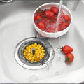 2 Pack Kitchen Sink Drain Strainer Silicone Stainless, Drain Protector,Prevent Clogging, Large Wide Rim 4.5 inch Diameter, Tools Home Improvement