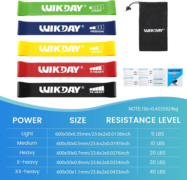Resistance Bands for Working Out Exercise Loop Bands Workout Bands Set for Men Women Body Stretching, Crossfit Training, Home Workout, Physical