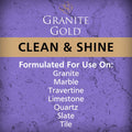 Granite Gold Clean and Shine Spray-Streak-Free Deep Cleaning & Polishing of Granite, Marble, Quartz, 24 Fl Oz (Pack of 1)