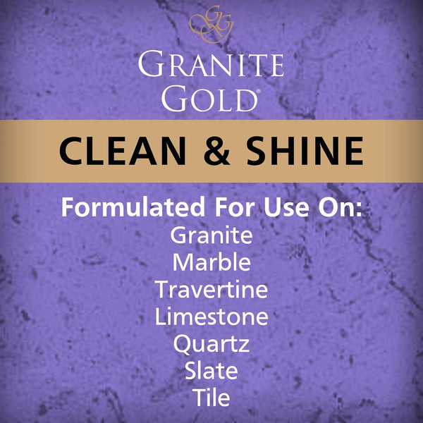 Granite Gold Clean and Shine Spray-Streak-Free Deep Cleaning & Polishing of Granite, Marble, Quartz, 24 Fl Oz (Pack of 1)