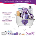 Monthers Day Gifts, Relaxing Lavender Spa Gift Baskets for Wome Birthday, Bath and Body Set-Kit Includes Candle, Essential Oil, Body Scrub, Bath