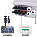 Mankk 4 String PV Combiner Box IP65 Waterproof Solar Combiner Box with 63A Circuit Breaker Lightning Arreste Solar Connector and 15A Rated Current