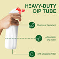 Heavy Duty 32Oz Plastic Spray Bottles for Cleaning - Large Empty Industrial Bottles for Gardening Solutions, Vinegar, Chemicals, Professional