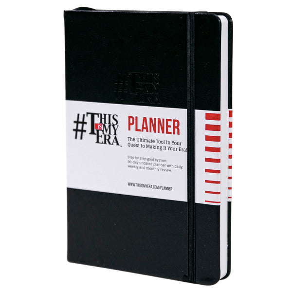 This Is My Era 90 Day Planner 2025 - Daily, Weekly, Hourly Work and Goal Productivity Planner - Undated, Leather Hard Cover, Black