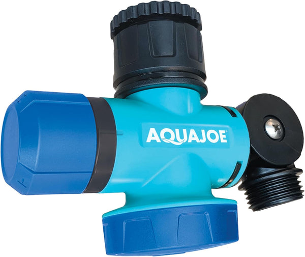 Aqua Joe SJI-MFGA1 Multi-Function Outdoor Water-Tap Connector, 180-Degree Pivoting Hose Connector with 360-Degree Rotating Tap Connector