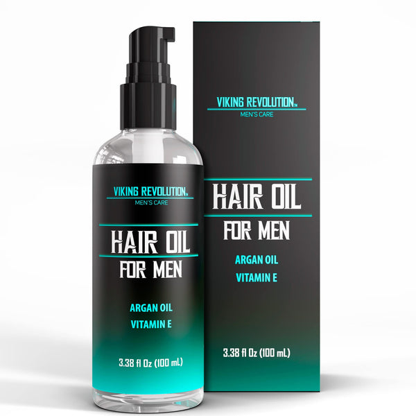 Viking Revolution Hydrating Hair Oil for Men - Mens Hair Oil Men with Vitamin E Dry Hair Oils with Argan Oil - Sunflower Seed Oil Hair Serum