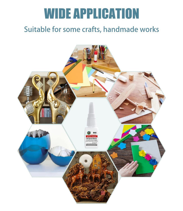 Craft Glue, Glue for Model, Instantly Strong Adhesive for Bonding Metal, Plastic, Rubber, Wood, DIY Craft, Model, Miniatures, Lego, Scrapbooking,