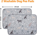 Mozin Washable Pee Pads for Dogs, 2 Pack Super Absorbent Dog Training Pads Leakproof Non-Slip Reusable Puppy Pads, Waterproof Whelping Pad for