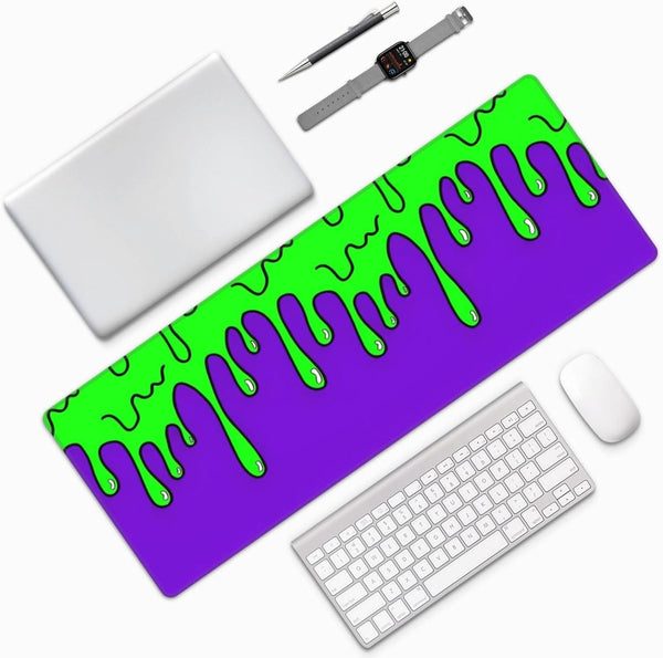 Gaming Mouse Pad Abstract Dripping Design Desk Mat Desk Pad Large Gaming Mouse Pad E-Sports Office Keyboard Pad Computer Mouse Non-Slip Computer