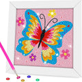 QEUOYSS Diamond Art Kit for Kids with Wooden Frame Art and Crafts for Kids Ages 6-8 -10-12 Easy to DIY Diamond Art for Kids and Adult Beginners