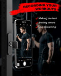 Apps2Car Gym Magnetic Phone Holder, 360 Adjustable, Compatible with 4.7-6.5" Smartphones, Alloy Base and Joint, Black