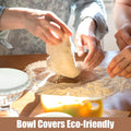 Patelai 10 Pcs Bowl Covers Reusable in 5 Size Stretch Cloth Fabric Elastic Food Storage Bowl Covers Bread Sourdough Lids for Proofing Food Fruits