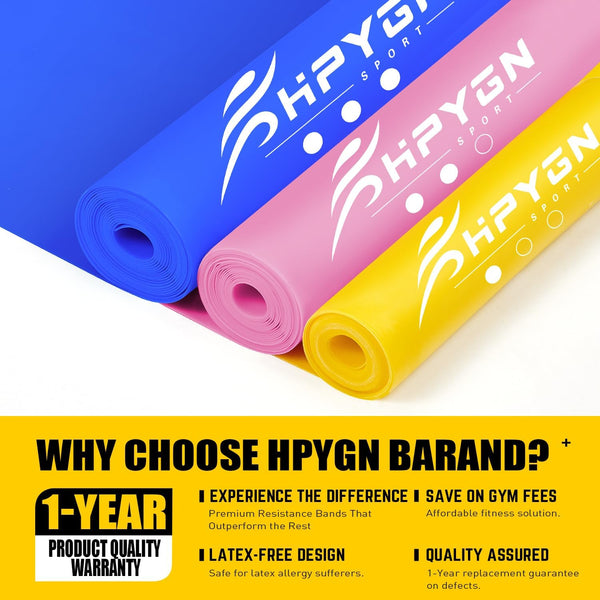 Resistance Bands, Exercise Bands, Physical Therapy Bands for Strength Training, Yoga, Pilates, Stretch Elastic Band with Different Strengths,