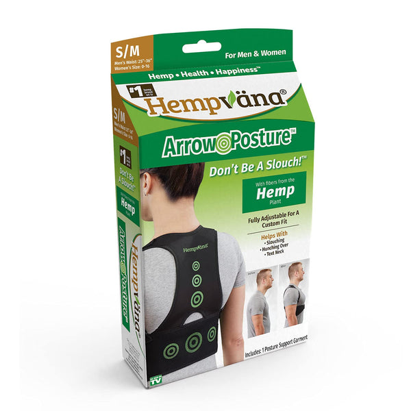 Hempvana Arrow Posture - Fully Adjustable Posture Support & Posture Corrector for Upper Body - Helps Correct Slouching, Text Neck and Hunching