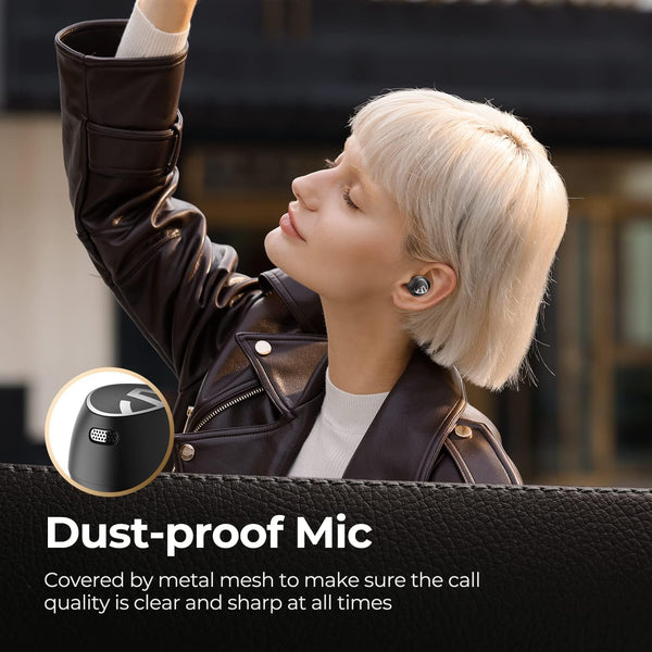 Soundpeats Free2 Classic Wireless in Ear Earbuds, 30Hrs Playtime Headphones, Bluetooth V5.1 Earphones, Built in Mic for Clear Calls, Touch