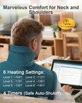 Heating Pad for Neck and Shoulder Pain Relief, Fathers Day Birthday Gifts for Dad from Daughter, Weighted Heated Wrap, 6 Heat Settings 2 Hours