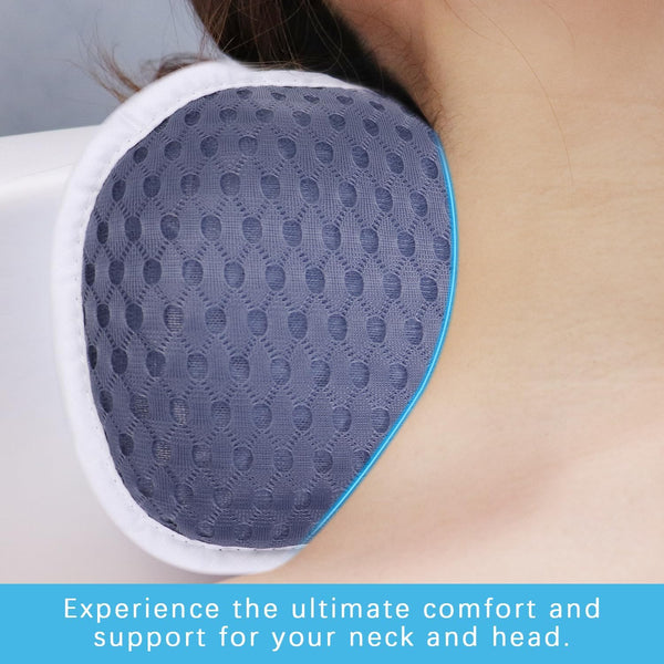 Bath Pillow for Tub-Tub Pillow for Bathtub Support Neck, Slip Resistant Waterproof Bath Pillows for Tub Neck and Back Support with 3 Strong