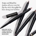 LAURA GELLER NEW YORK Swipe-N-Line Dual-Ended Eyeshadow + Eyeliner - Smokey (Charcoal/Shimmery Gray) - Cream Eyeshadow & Smooth Glide Eyeliner -