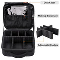 Gzcz Travel Makeup Bag,10.4 Inches Portable Makeup Case Cosmetic Train Case Organizer Artist Storage Bag with Adjustable Dividers for Cosmetics