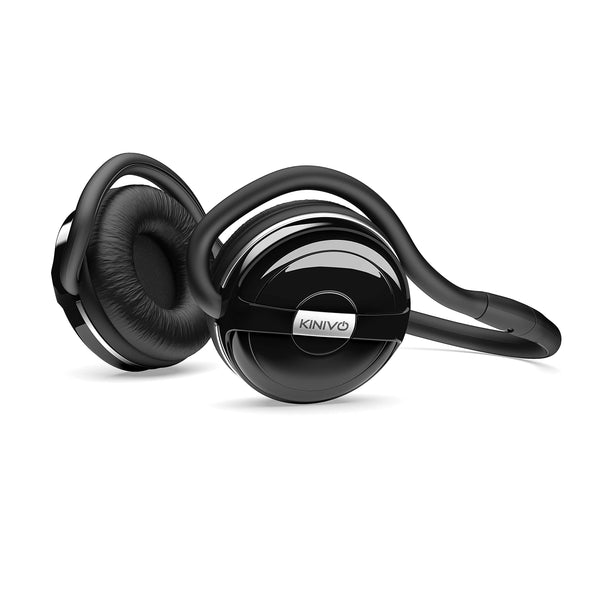 Kinivo BTH240 Bluetooth Headphones (Black, On-Ear, Wireless Music, Hands-Free Calling, Built-In Mic, Foldable, Travel Bag)