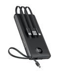 VEEKTOMX Portable Charger with Built-In Cables 10000Mah Power Bank for Iphone Slim Fast Charge USB C Battery Pack Travel Essentials Powerbank