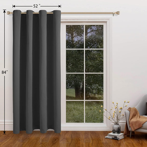 LORDTEX Dark Grey Room Divider Curtains - Total Privacy Wall Room Divider Screens Sound Proof Wide Blackout Curtain for Living Room Bedroom Patio