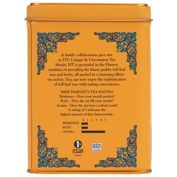 Harney and Sons Decaf Hot Cinnamon , Decaf Flavored Black 20 Sachets per Tin 1.4Oz