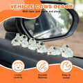 Luminous Cow Car Dashboard Decor, 6PCS Cute Cow Dash Decorations, Rear View Mirror Ornament, Interior Accessories