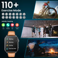 Smart Watch for Men Fitness Tracker: 1.96" Military Smartwatches with Bluetooth Call Three Lights Flashlight Watch Compatible Android Ios Phone