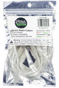 LED CV Patch Cables Eurorack Modular Test Leads, 5-Pack (23.6"), Transparent