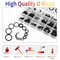 Hongway 770Pcs Rubber O Ring Assortment Kits 18 Sizes Sealing NBR Gasket Washers for Car Auto Vehicle Repair, Professional Plumbing, Air or Gas