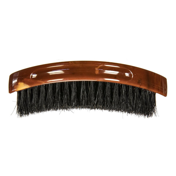 Torino Pro Curved Wave Brush #236- Curve Palm Soft Bristles -100% Pure Boar Bristles - Great for Laying down Your 360 Waves