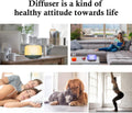 Diffuserlove Essential Oil Diffuser 500ML Aromatherapy Diffuser Mist Humidifiers 7 Color LED Lights Diffusers for Home Office Bedroom (Size:6.7" L