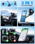 [Military-Grade]Vanmass for Magsafe Car Mount [2025 Upgraded Strongest Magnets] Magnetic Phone Holder Suction Cell Stand for Dashboard Windshield