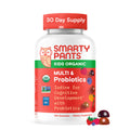 Smartypants Organic Kids Multivitamin Gummies: Probiotics, Omega 3 (ALA), Vitamin D3, C, Vitamin B12, B6, A, K & Zinc for Immune Support, Biotin,