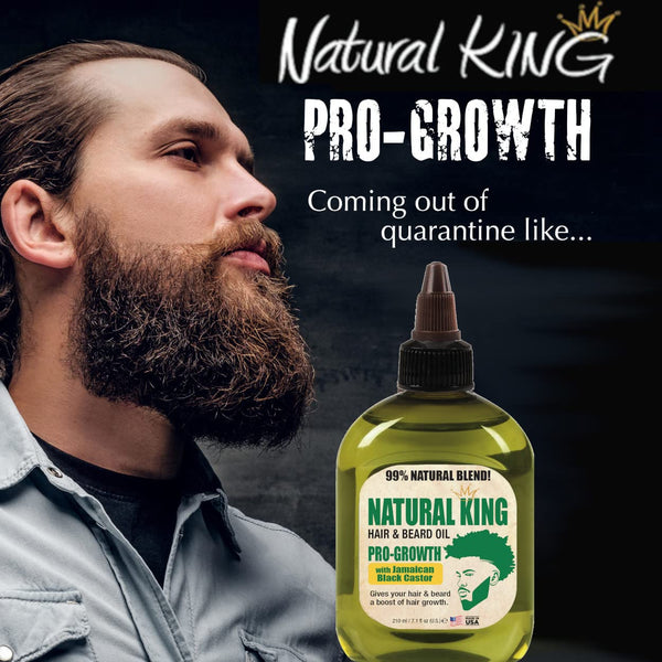 SFC Natural King Pro-Growth Hair & Beard Oil with Jamaican Black Castor Oil 7.1 Oz.