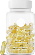 Ritual Omega 3 - Vegan - Science-Backed Dose of DHA & EPA Fatty Acids in 2:1 Ratio, Bioavailable, Brain and Heart Health Support, Minimal