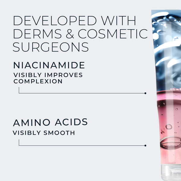 Roc Retinol Correxion Deep Wrinkle Serum Facial Cleanser with Niacinamide for Anti-Aging and Fine Lines, Long-Wear Makeup Remover, Fragrance Free