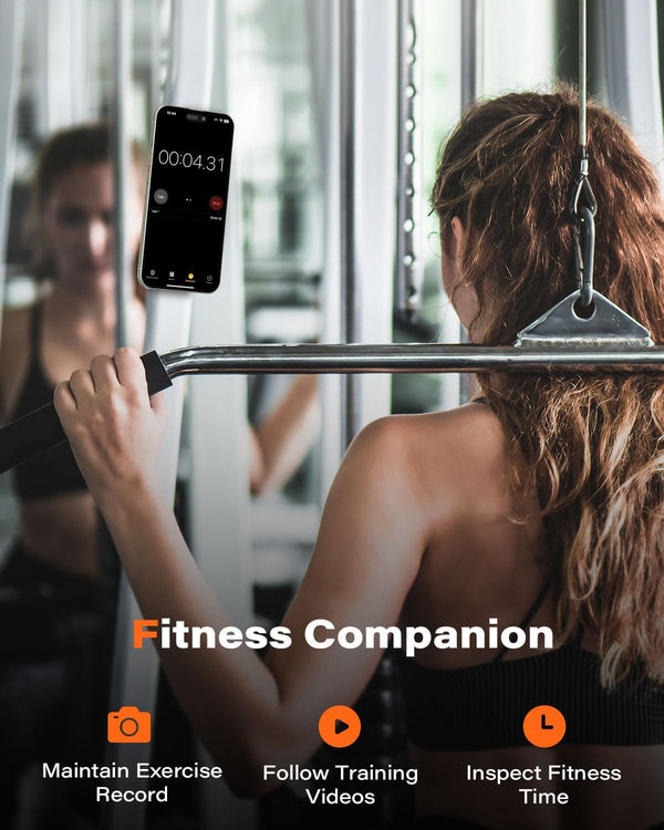 A2C Gym Fitness Phone Mount for Magsafe - 17 N52 Strong Magnets Stable and Secure Phone Mount with Adjustable Strap, Compatible with Gym