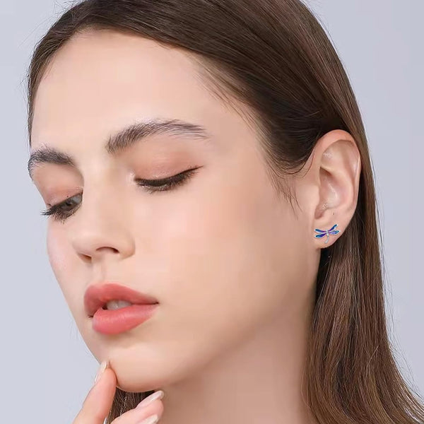 Dragonfly Earrings Gifts for Women 925 Sterling Silver Dragonfly Stud Earrings Jewelry Gifts