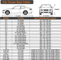 Kayme 6 Layers Car Cover Waterproof All Weather for Automobiles, Outdoor Full Cover Rain Sun UV Protection with Zipper Cotton, Size A2 3XL