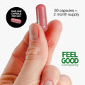FeelGood Superfoods Vita Fruits and Veggies Capsules - 25 Superfood Ingredients, Fruit and Vegetable Multivitamin, 60 Count - for Men and Women -