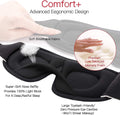 LEEKEN 3D Sleeping Eye Mask - 100% Lights Blockout Sleep Mask for Men Women, Cool Sports Fabric Eye Cover for Travel/Nap/Night