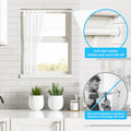 AIZESI 3Pcs White Spring Tension Rond Short Curtain Rods Small Curtain Tension Rods 16 to 28 Inch Adjustable Curtain Rod Tension Extendable Spring